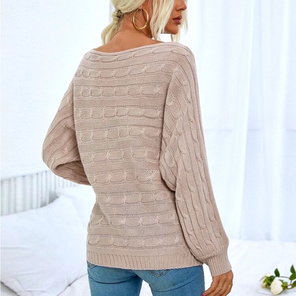 Cable Knit Sweater “Boat Neck” Shein - Picture 2 of 6